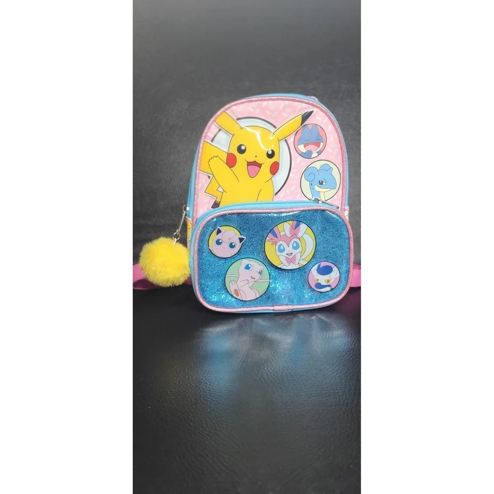 Bioworld Pokemon Pink Mini Multi Pokémon  Backpack Pikachu